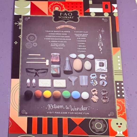 FAO Schwarz Christmas Dinosaur Advent Calendar Countdown STEM Toy Set For Kids - Picture 9 of 11